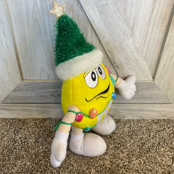 2003 Christmas Yellow Peanut M and M Plush Doll by Galerie 11” - Picture 5 of 8
